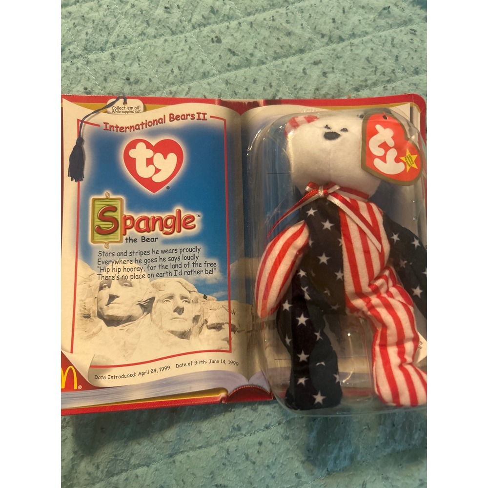 Ty‎ Teenie Beanie Babies 2000 Spangle the Bear International Bears II McDonalds
